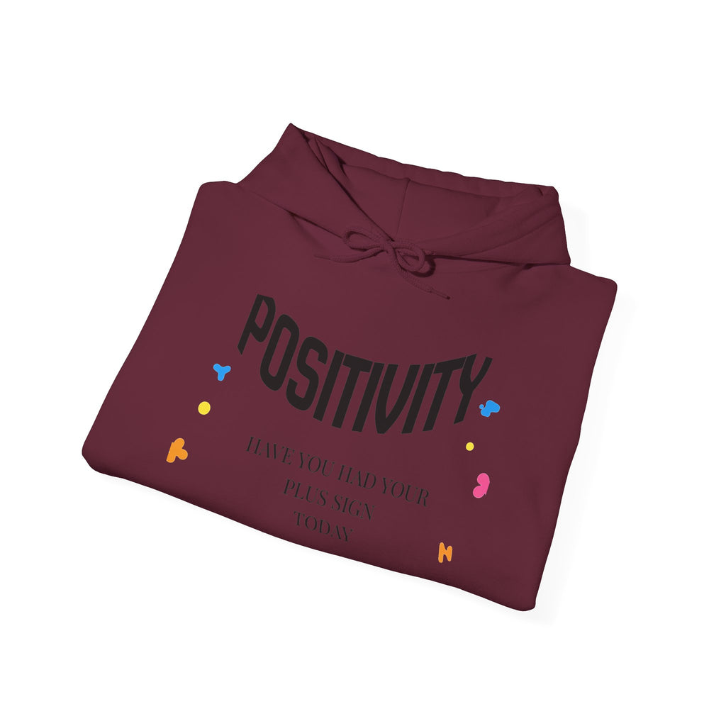 Positive Vibes Hoodie — "Positivity" Confetti Motivational Pullover