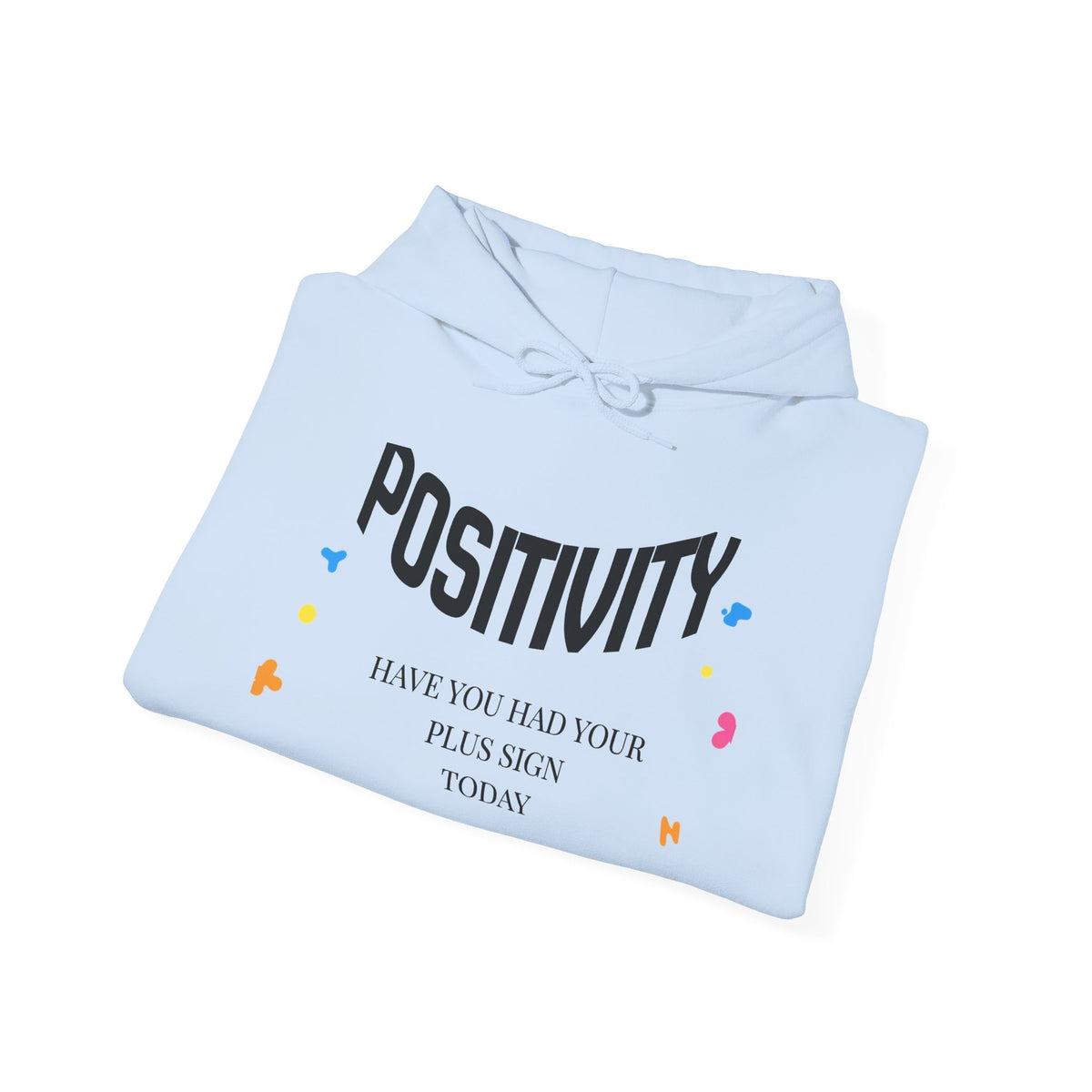 Positive Vibes Hoodie — "Positivity" Confetti Motivational Pullover