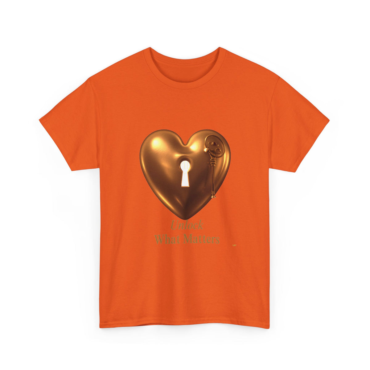 Heart Key T-Shirt — "Unlock What Matters" Inspirational Tee