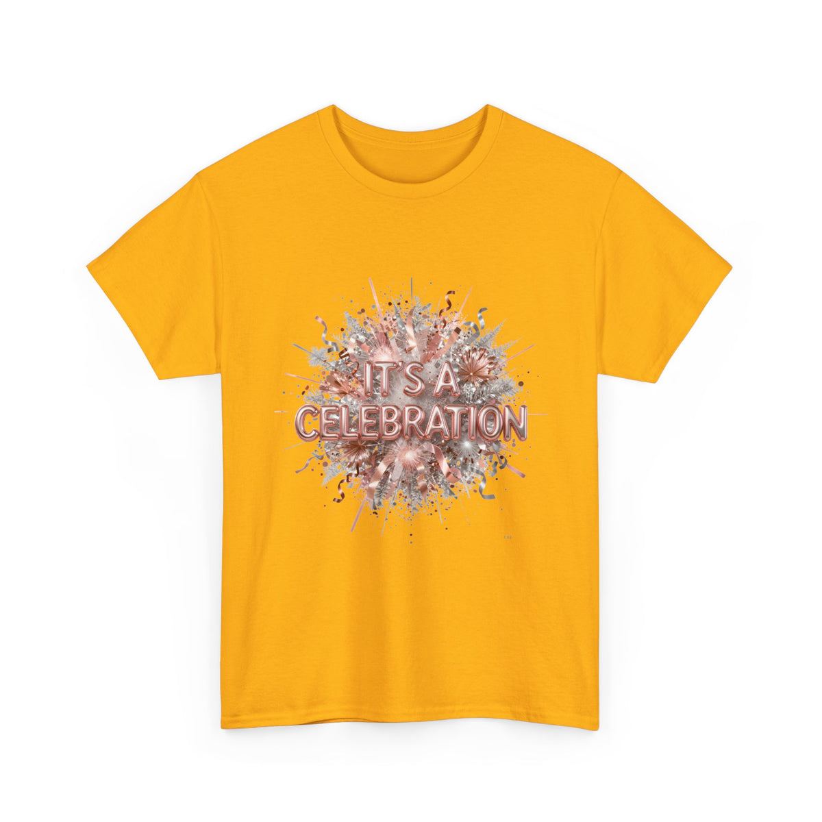 Celebration Floral Burst Tee — "It's a Celebration" Graphic T-Shirt