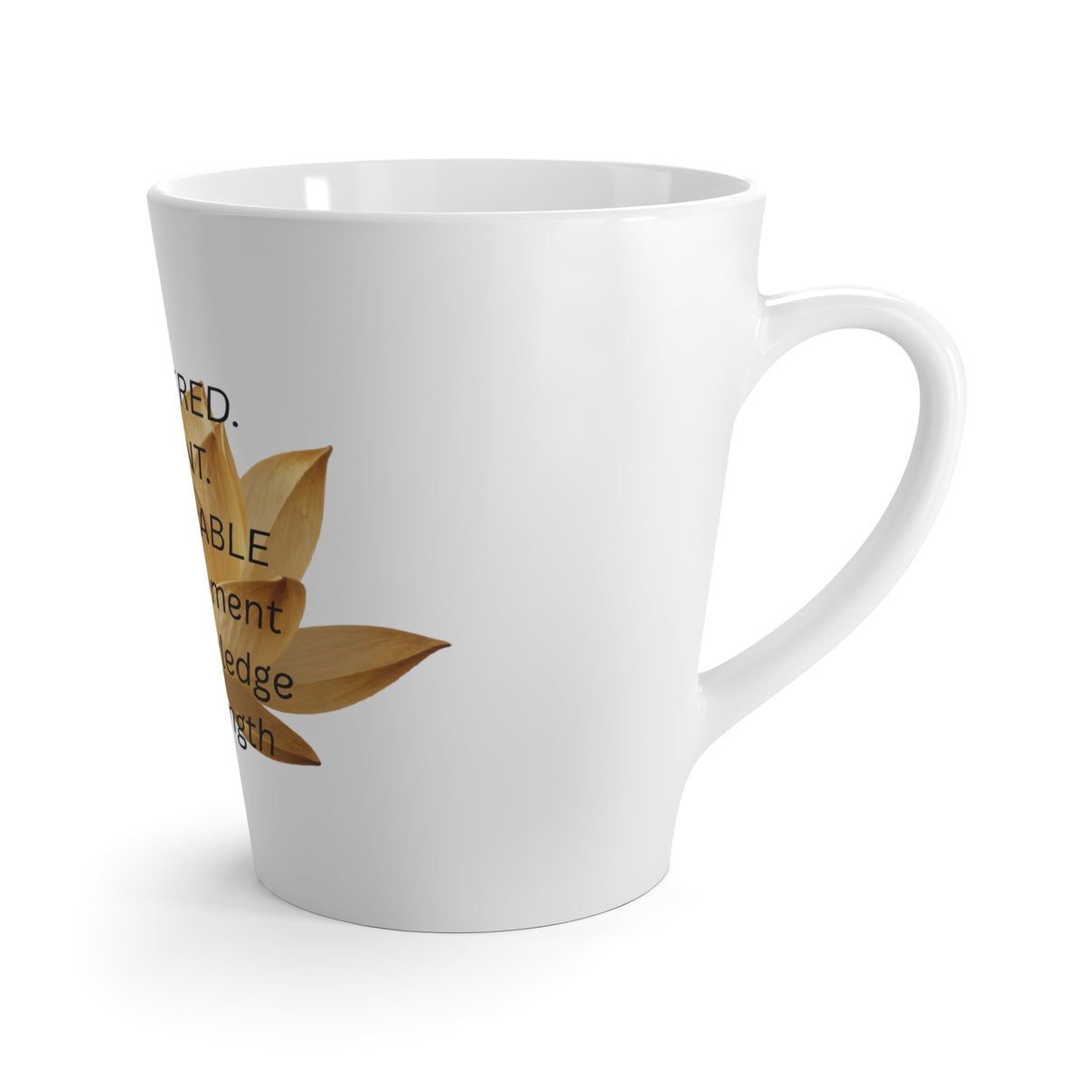 Golden Lotus Inspiration – 12 oz Latte Mug