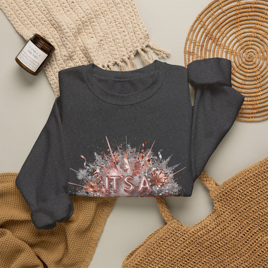 Celebration Burst Crewneck Sweatshirt — "It's a Celebration" Graphic