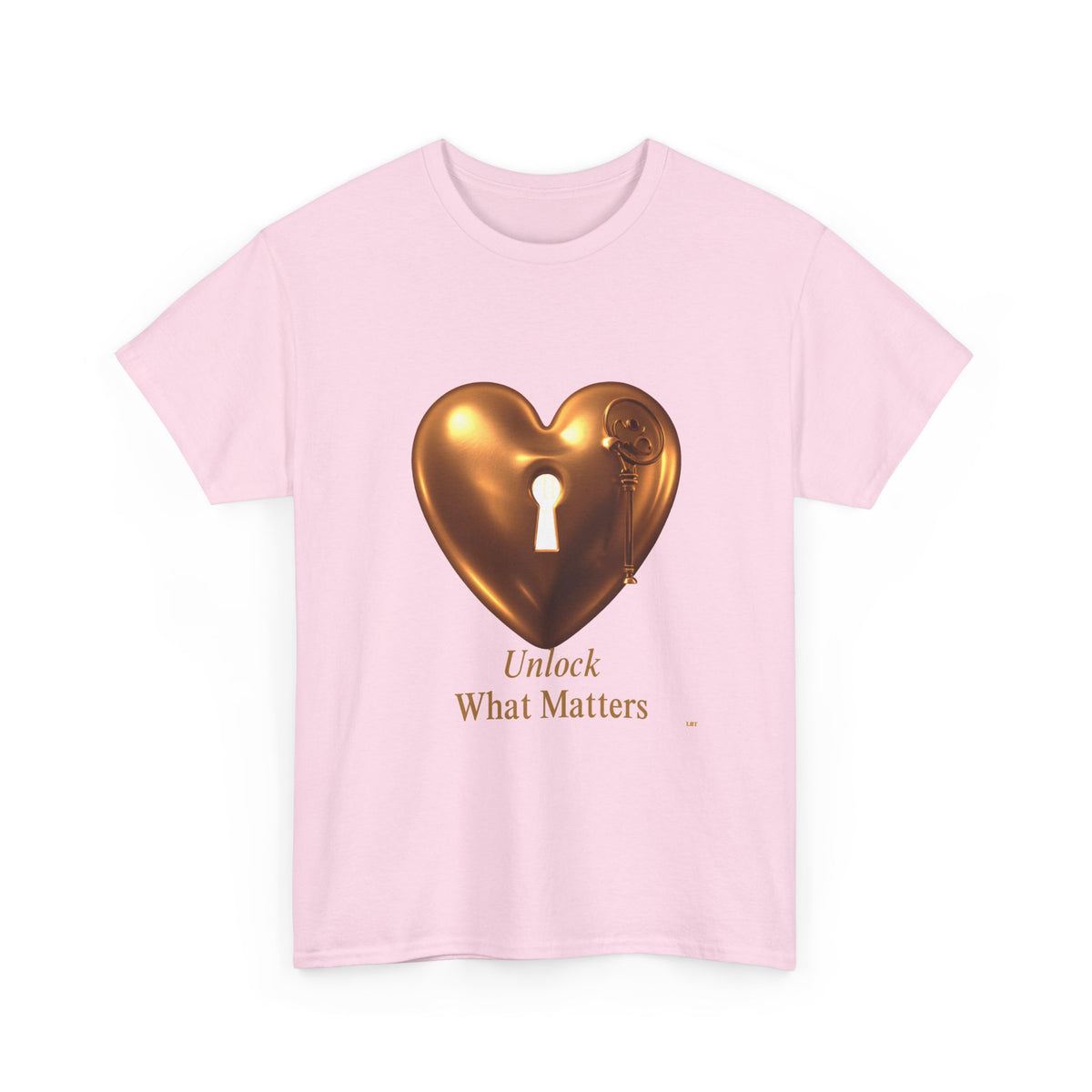 Heart Key T-Shirt — "Unlock What Matters" Inspirational Tee