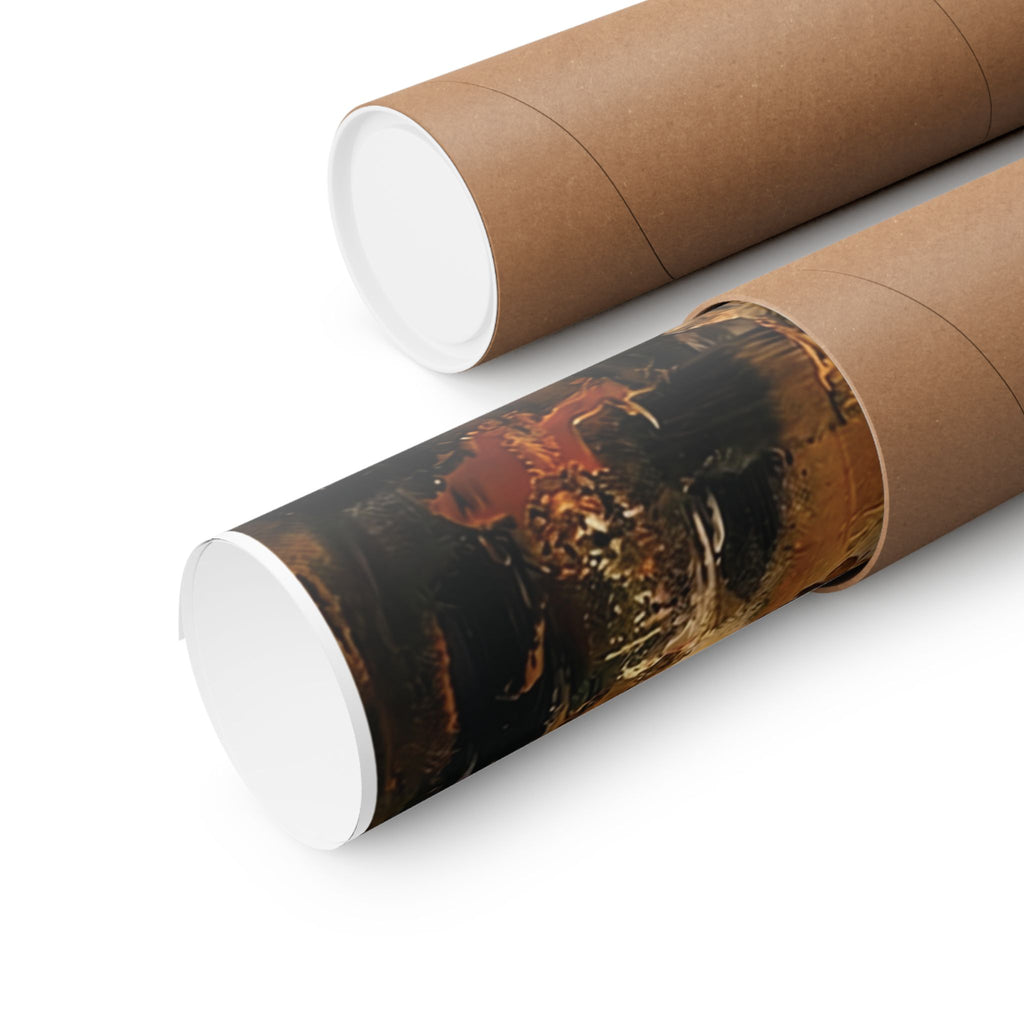 Amber Stillness – Dried Floral Wall Art Poster
