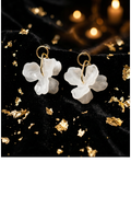 White Flower Earrings