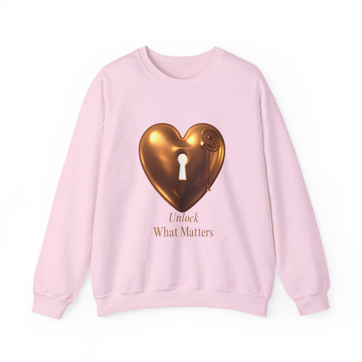 Heart Keyhole Sweatshirt — "Unlock What Matters" Cozy Crewneck