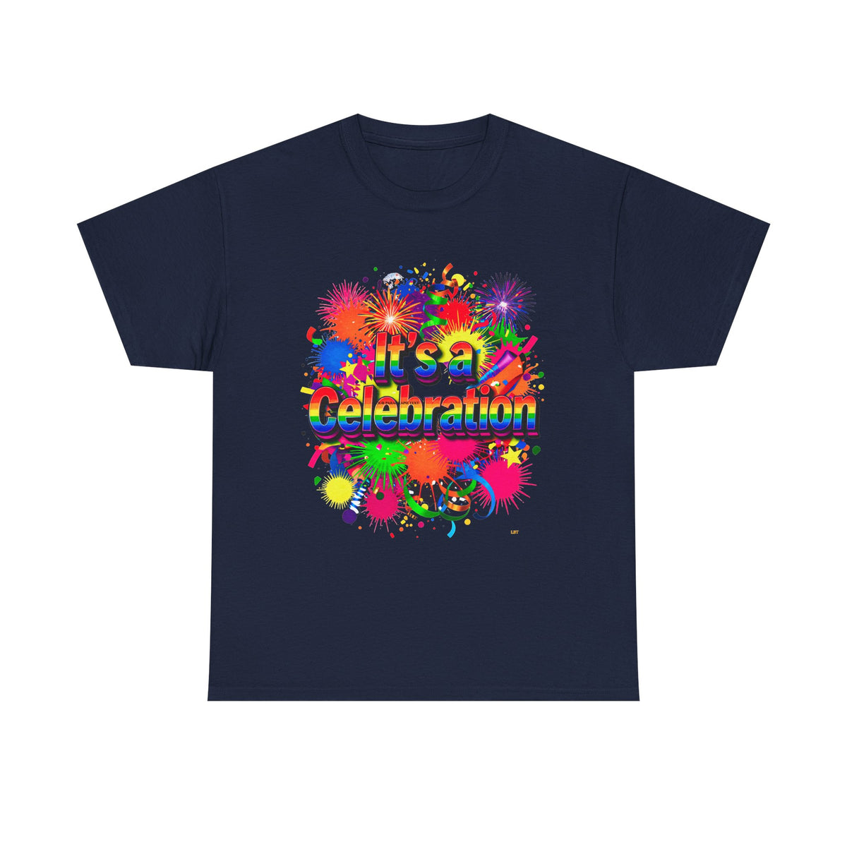 Celebration Paint Splash T-Shirt — "It's a Celebration" Colorful Party Tee