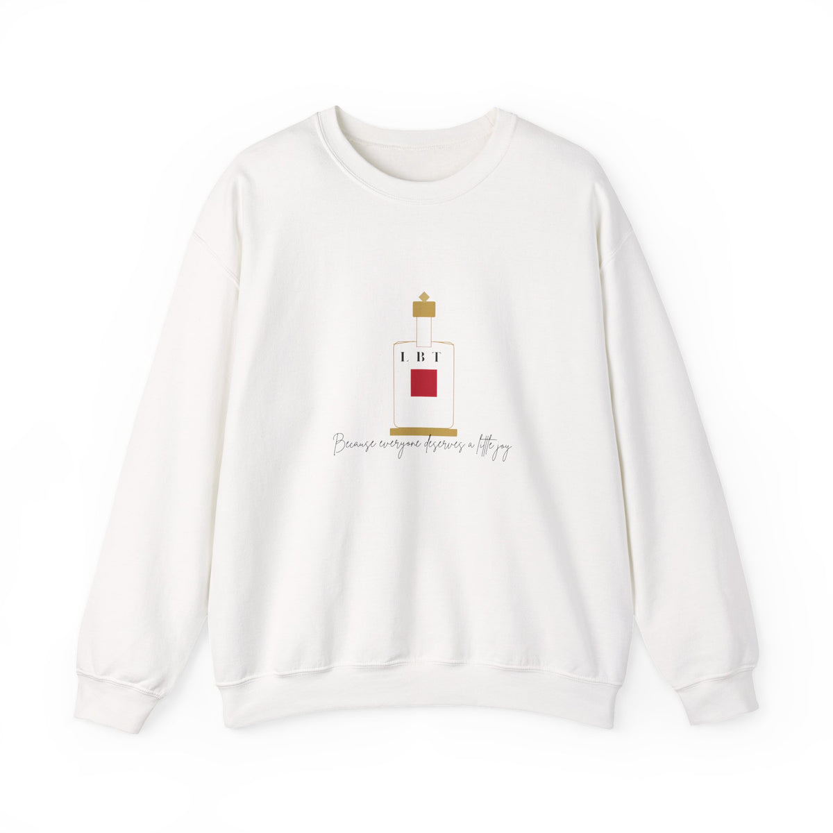 Crewneck Sweatshirt — Minimal Perfume Bottle Graphic with Subtle Script