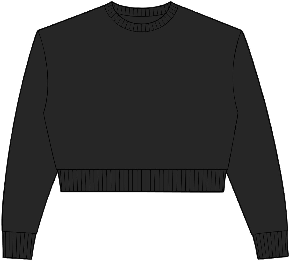 Womens Relaxed Crop Crewneck