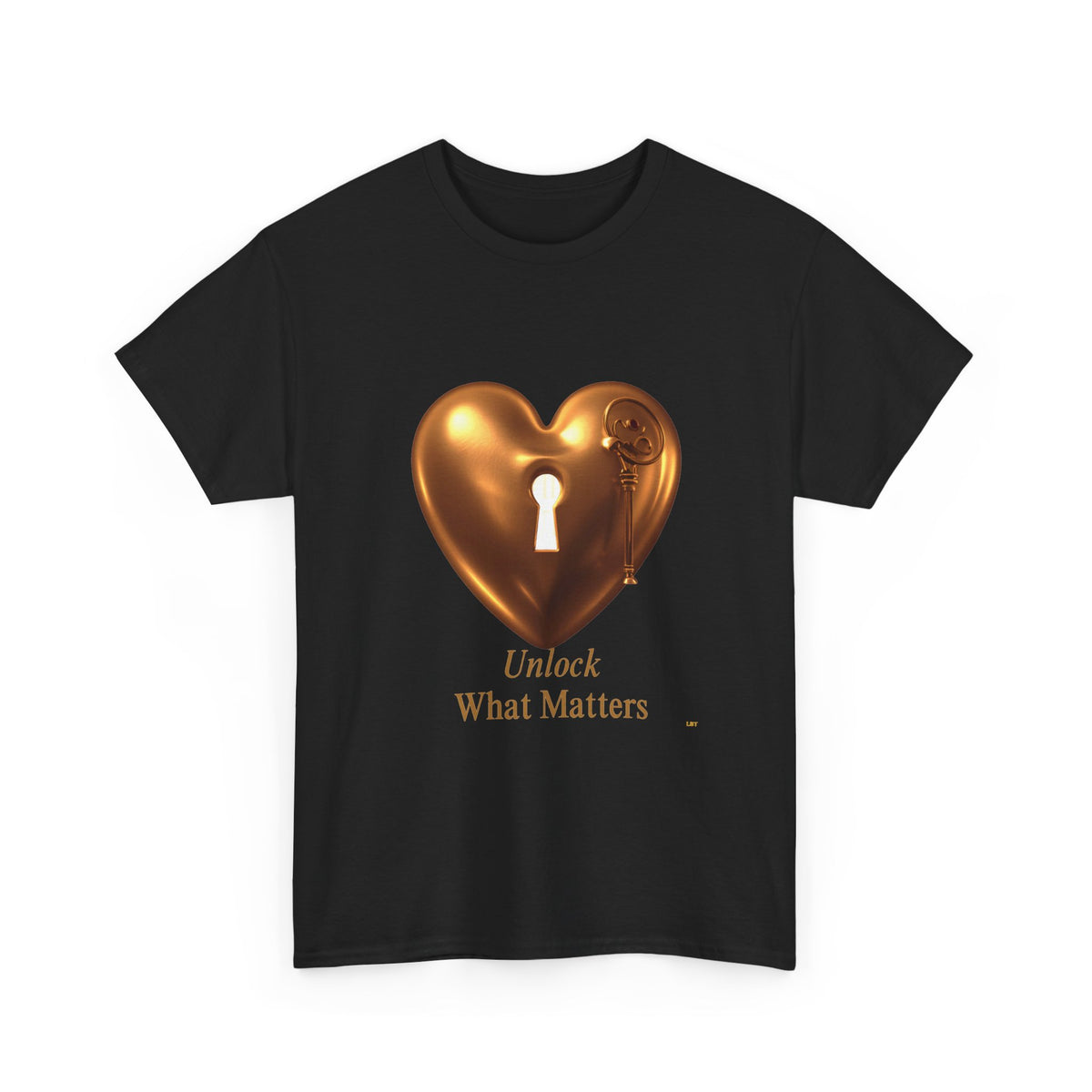 Heart Key T-Shirt — "Unlock What Matters" Inspirational Tee