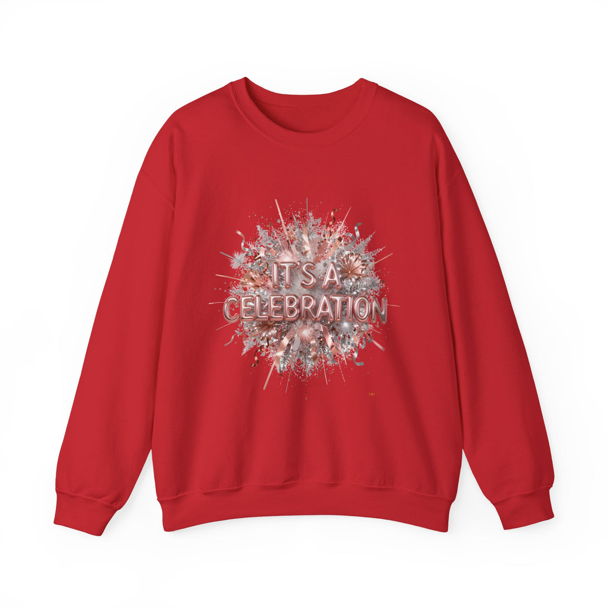 Celebration Burst Crewneck Sweatshirt — "It's a Celebration" Graphic
