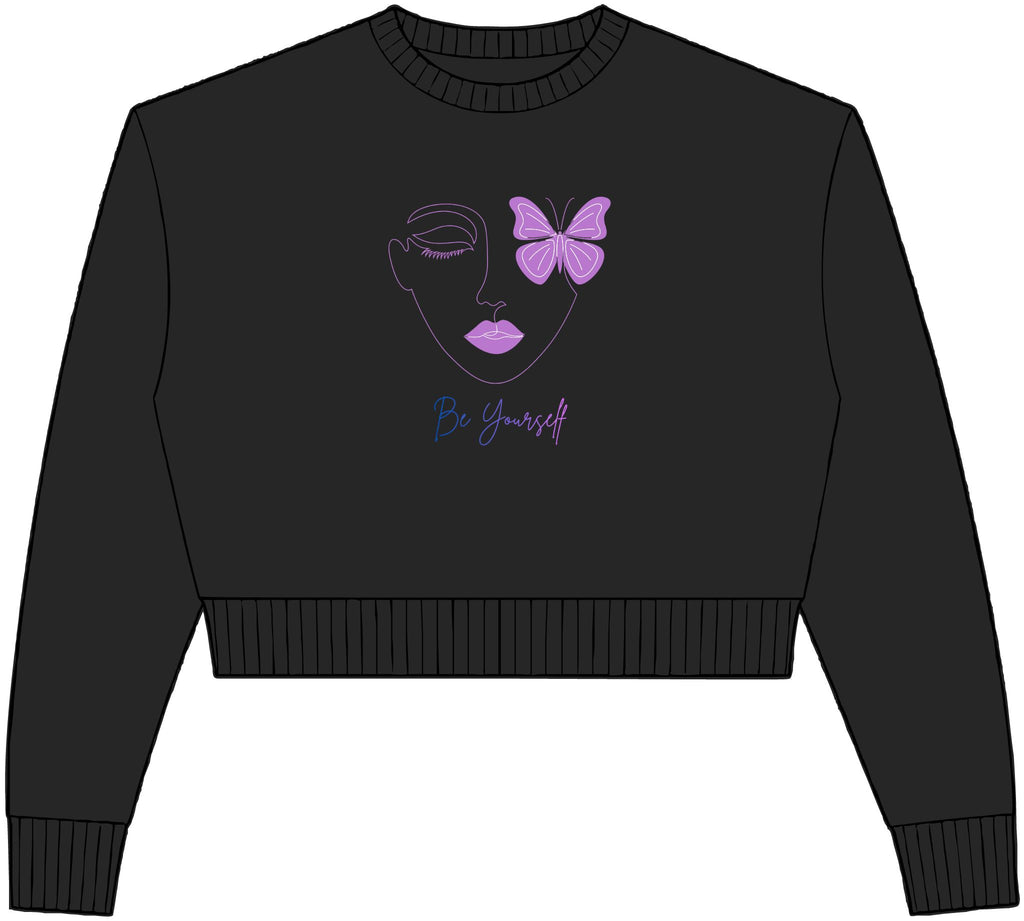 Be yourself Crop Crewneck