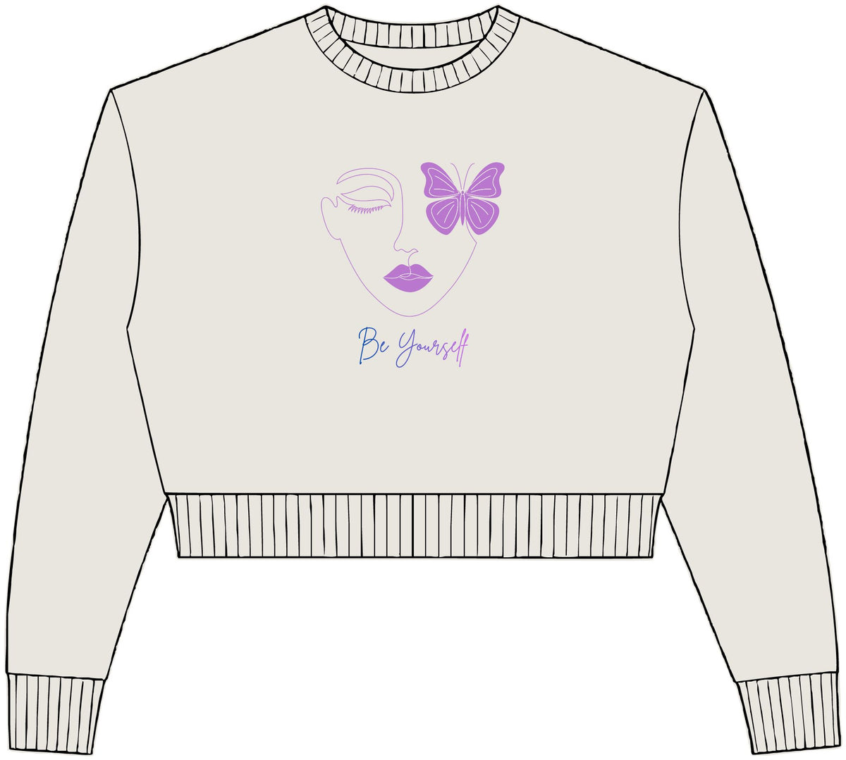 Be yourself Crop Crewneck