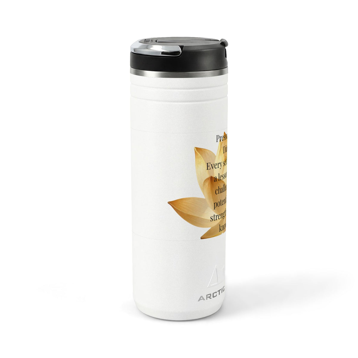 Golden Lotus Inspiration – 24 oz Thermal Straw Tumbler