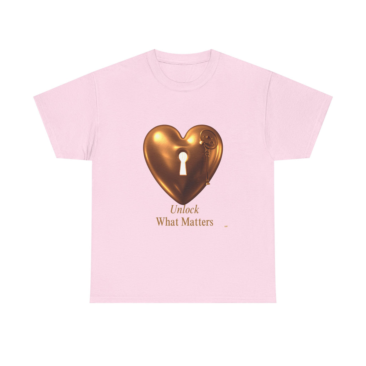 Heart Key T-Shirt — "Unlock What Matters" Inspirational Tee