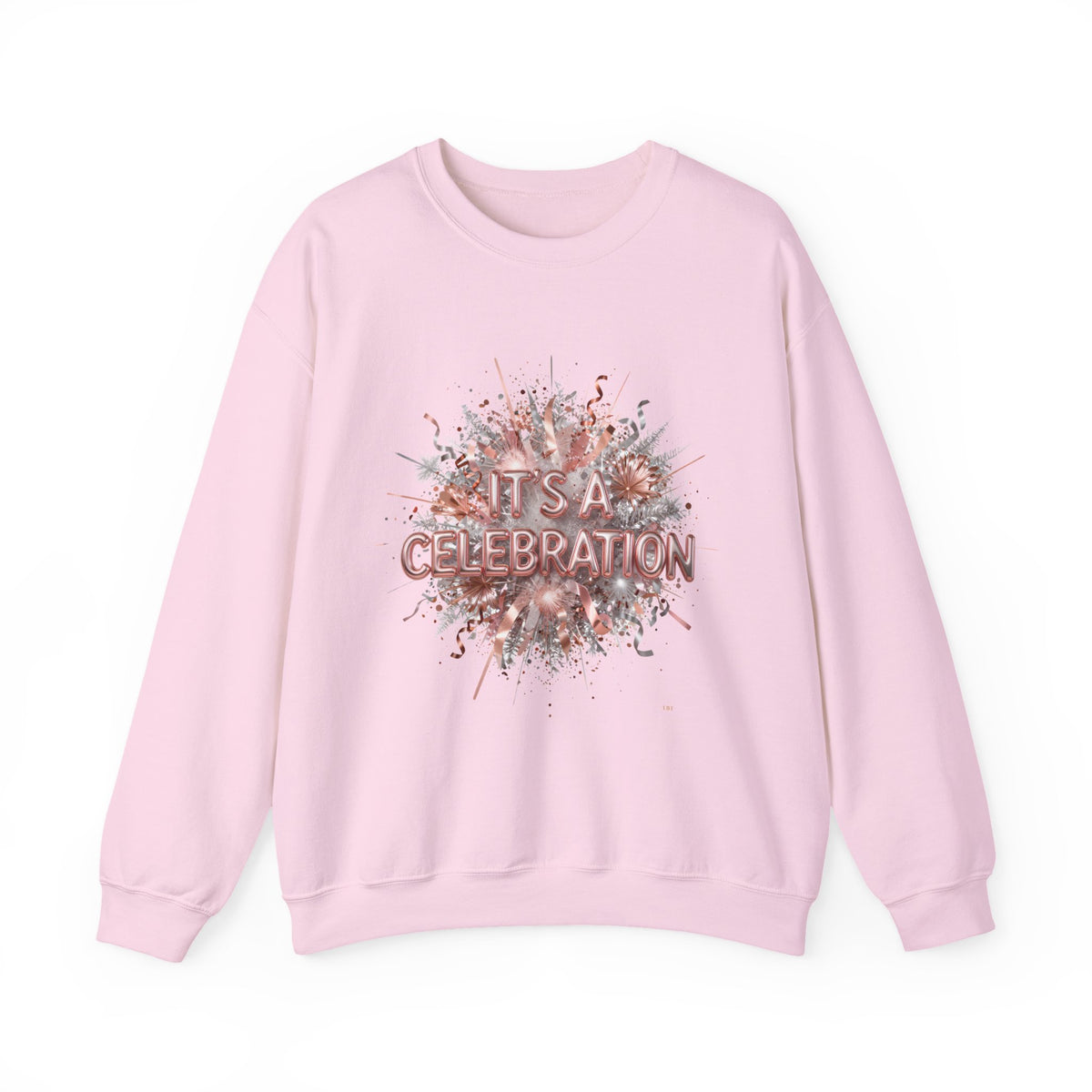 Celebration Burst Crewneck Sweatshirt — "It's a Celebration" Graphic