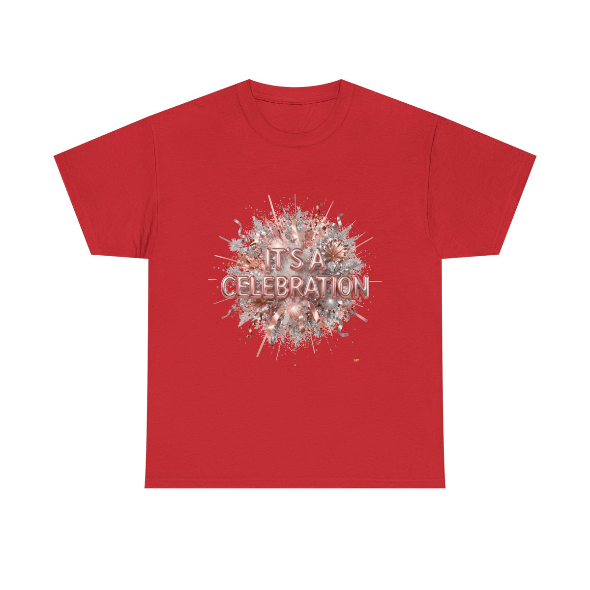 Celebration Floral Burst Tee — "It's a Celebration" Graphic T-Shirt