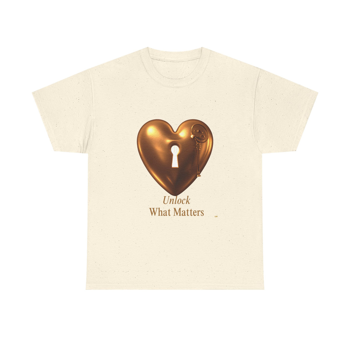 Heart Key T-Shirt — "Unlock What Matters" Inspirational Tee