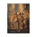 Amber Stillness – Dried Floral Stretched Canvas Wall Art