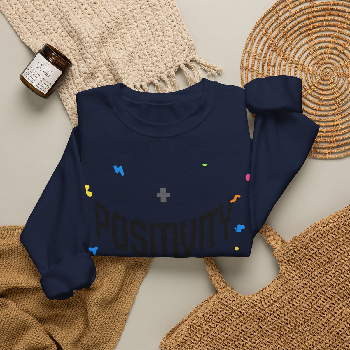 Positivity Crewneck Sweatshirt – "Have You Had Your Plus Sign Today" Motivational Pullover