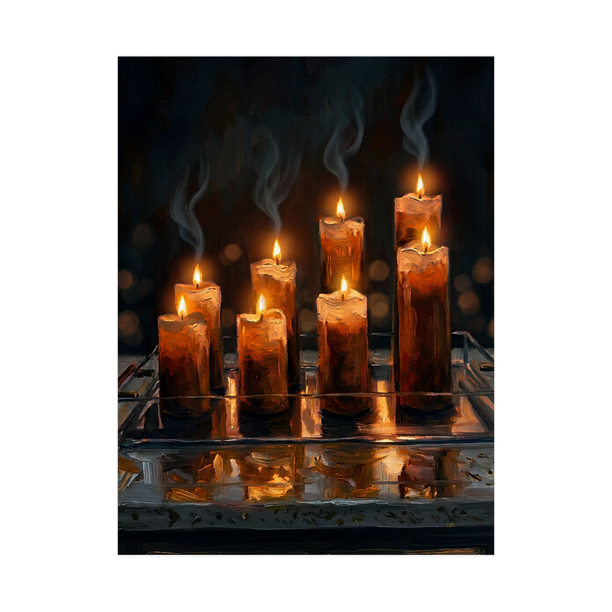 Candlelit Serenity – Warm Glow Wall Art Poster