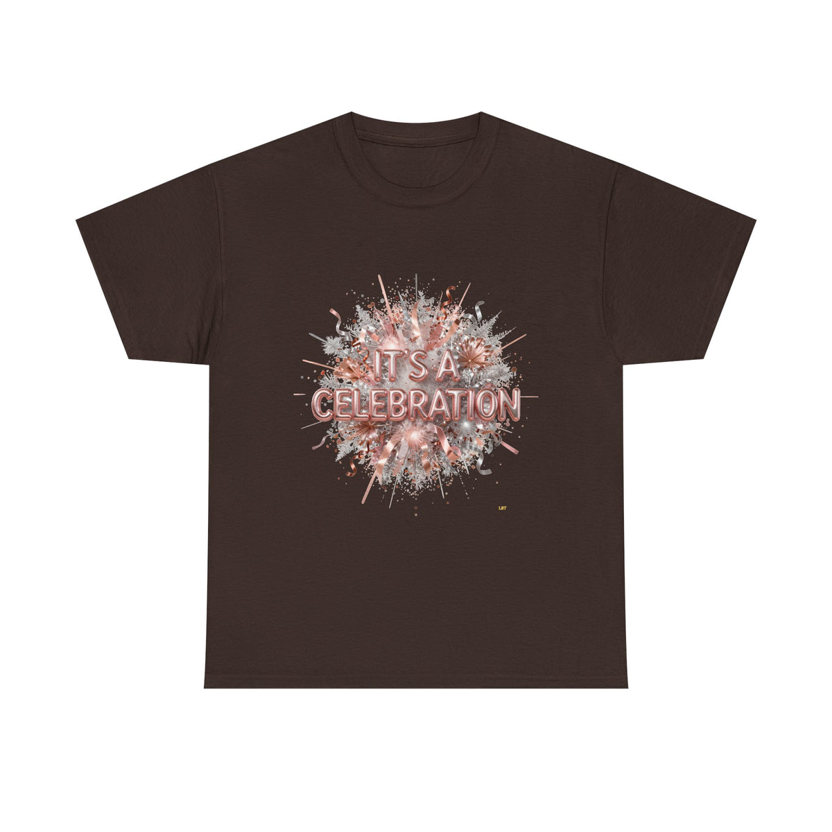 Celebration Floral Burst Tee — "It's a Celebration" Graphic T-Shirt