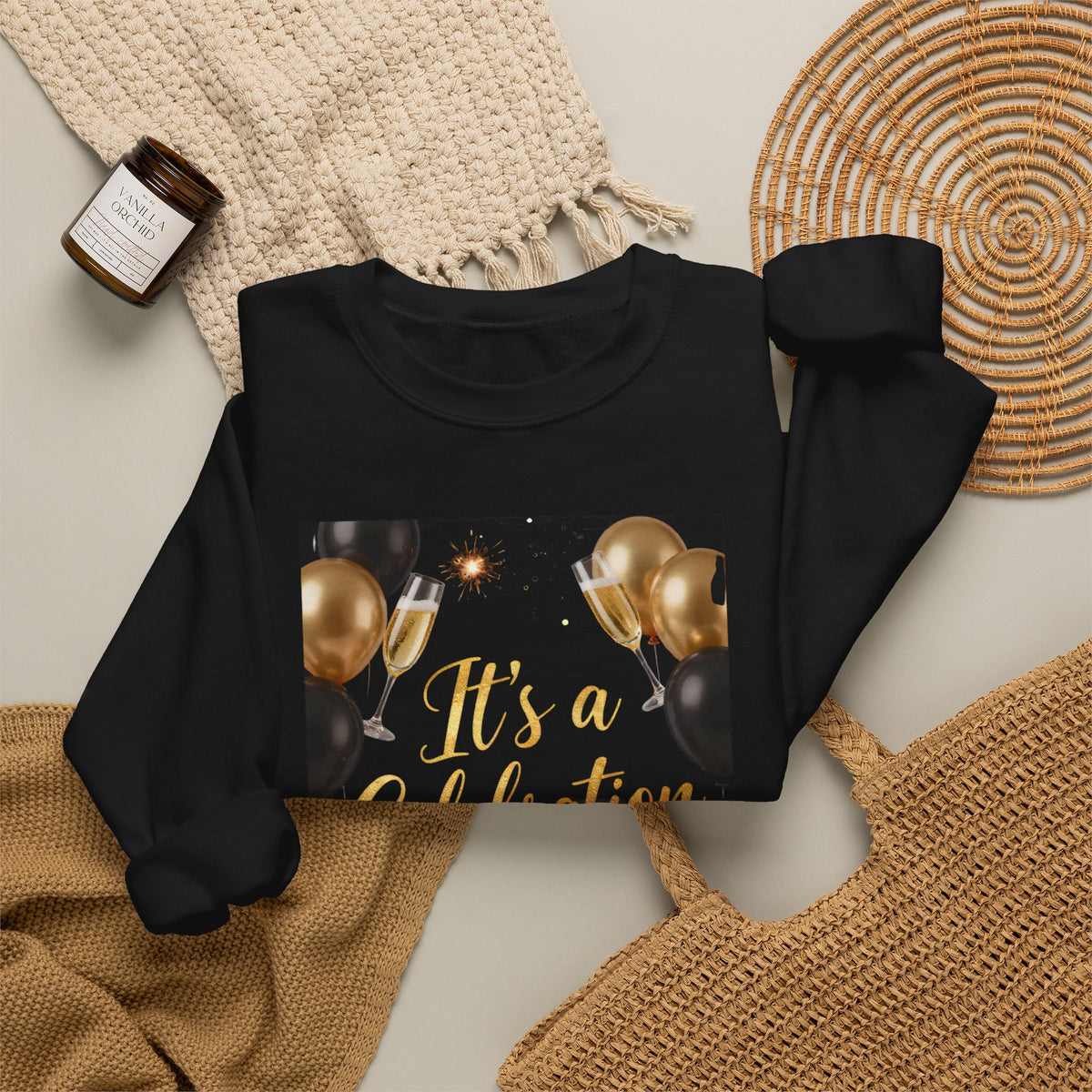 It’s a Celebration Gold & Black Sweatshirt