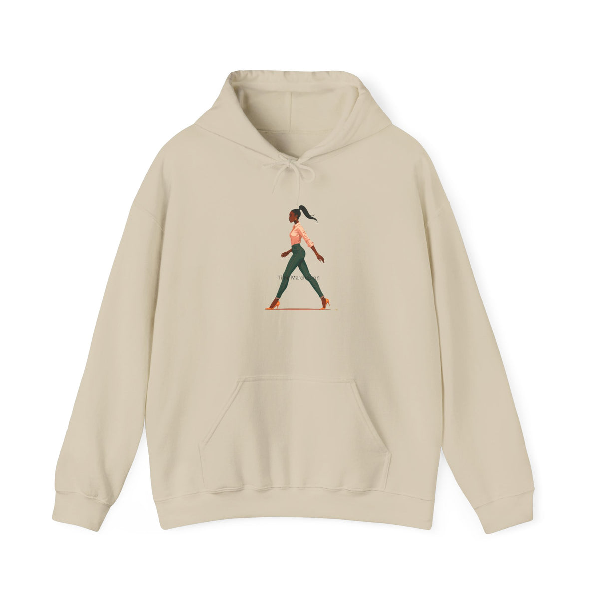 Yoga Pose Hoodie — Minimal Walking Yogi Graphic Sweatshirt