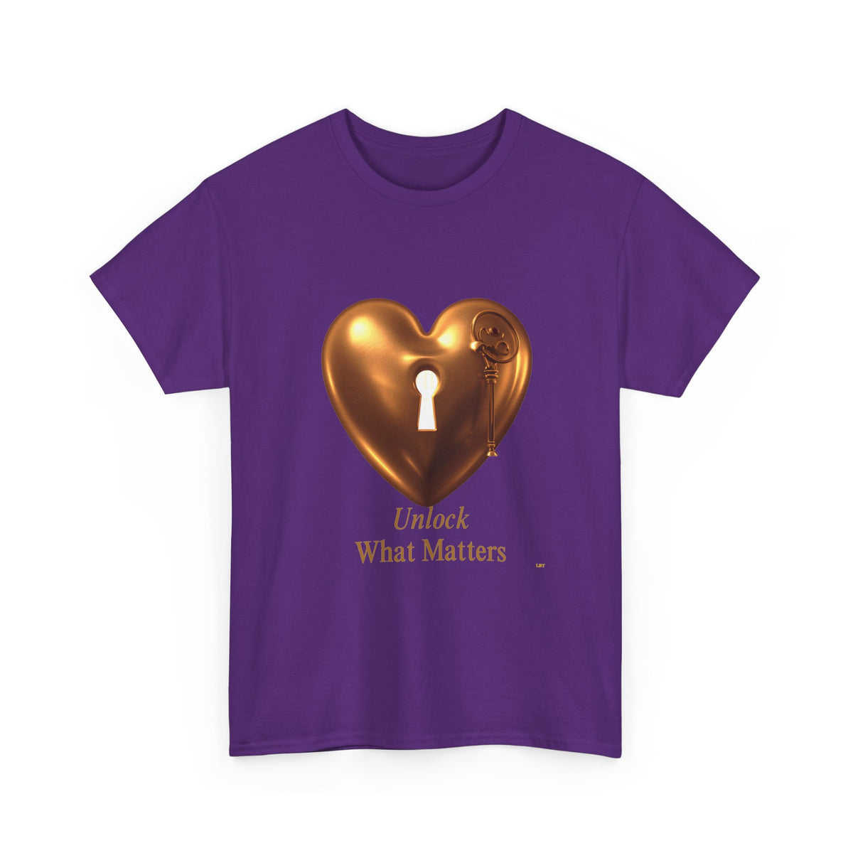 Heart Key T-Shirt — "Unlock What Matters" Inspirational Tee