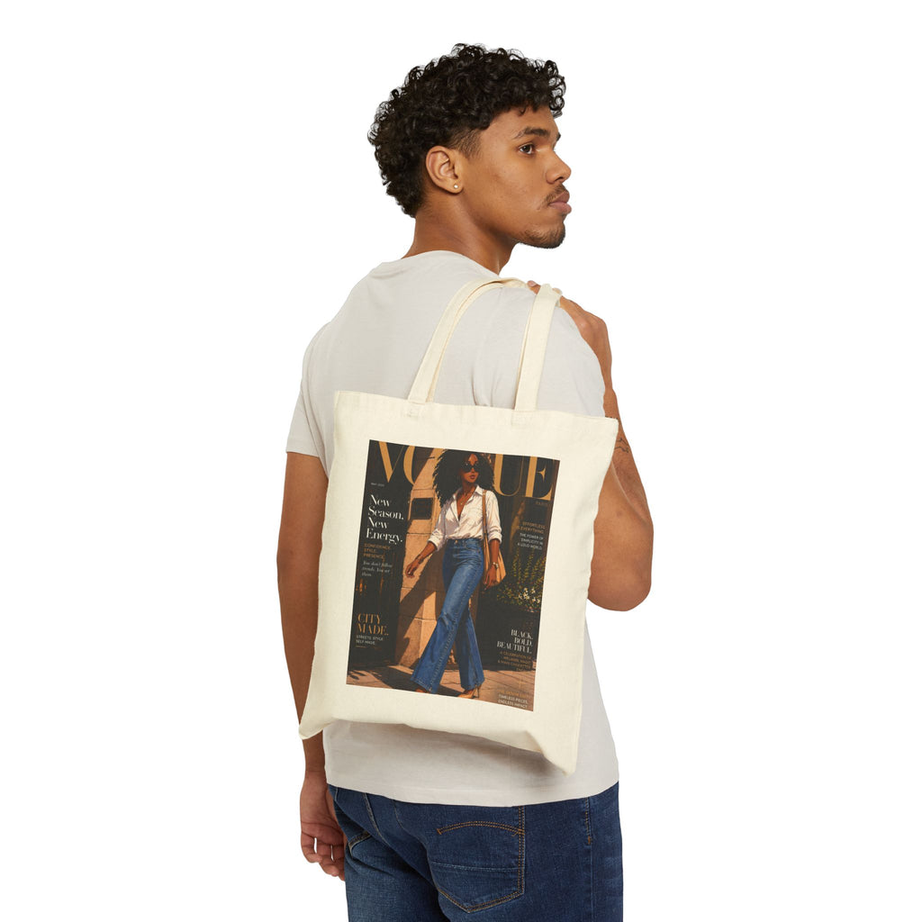 Magazine Cover Cotton Canvas Tote Bag