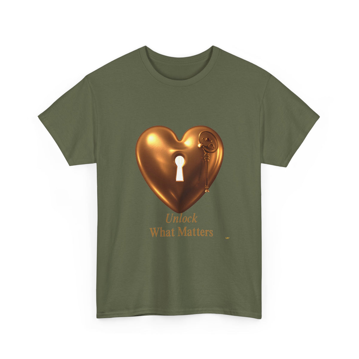 Heart Key T-Shirt — "Unlock What Matters" Inspirational Tee