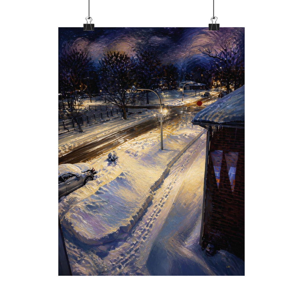 Twilight Across the Way – Urban Landscape Wall Art Poster