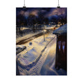 Twilight Across the Way – Urban Landscape Wall Art Poster