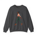 Crewneck Sweatshirt — Chic Walking Woman Graphic, Casual Everyday Pullover