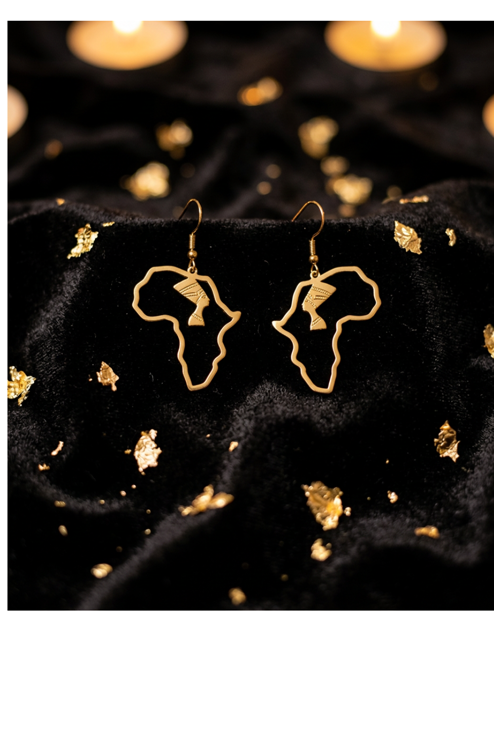 Stainless Steel Gold African Earrings