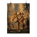 Amber Stillness – Dried Floral Wall Art Poster
