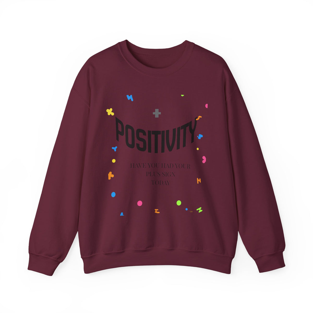 Positivity Crewneck Sweatshirt – "Have You Had Your Plus Sign Today" Motivational Pullover