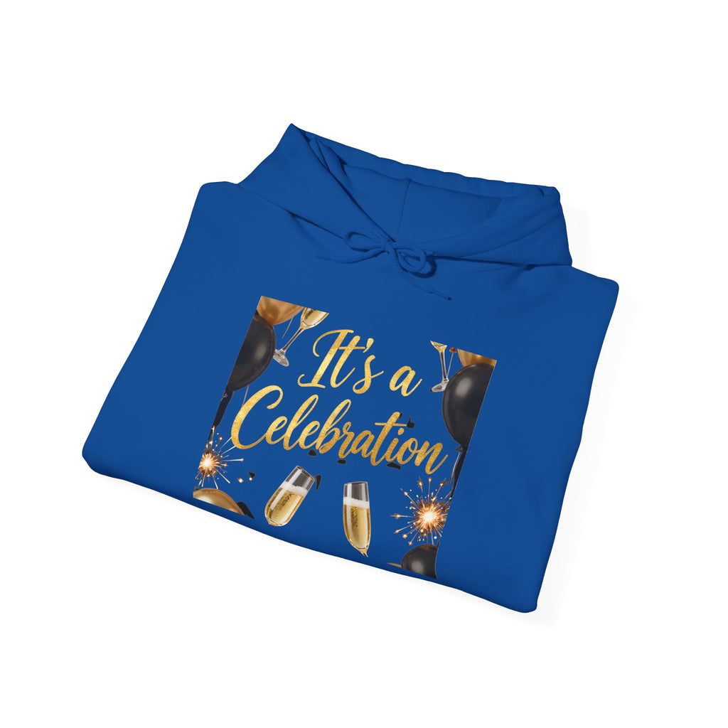 Celebration Hoodie – "It's a Celebration" Champagne & Balloon Party Sweatshirt
