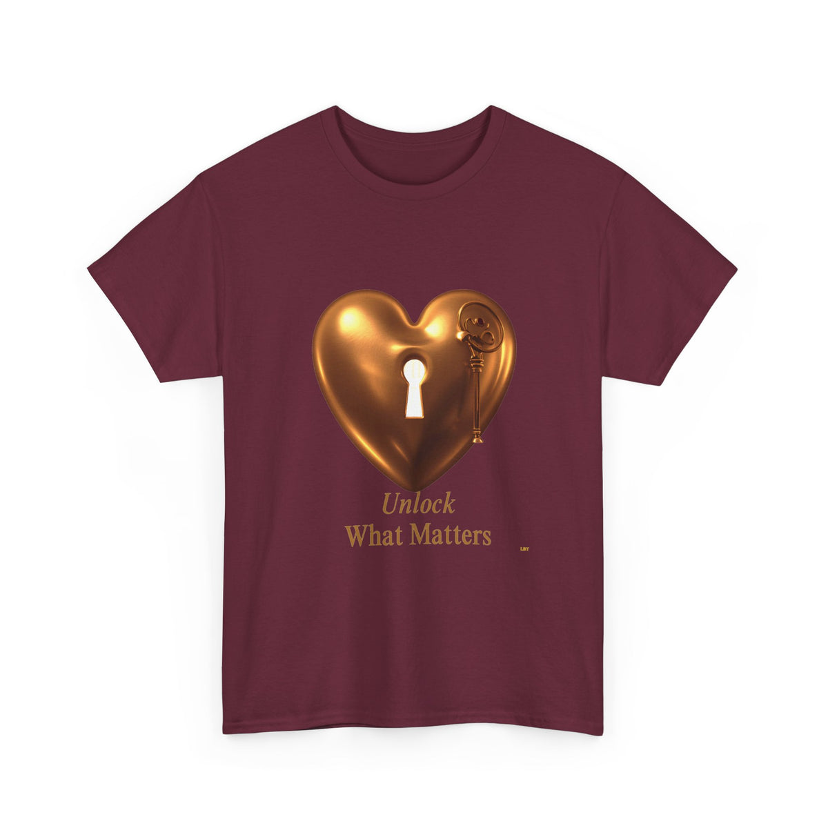 Heart Key T-Shirt — "Unlock What Matters" Inspirational Tee