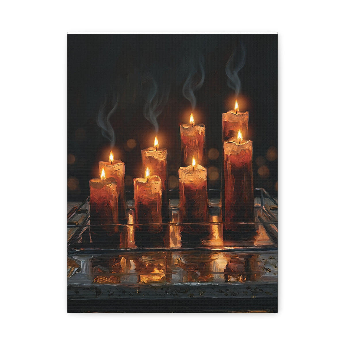 Candlelit Serenity Canvas Wall Art