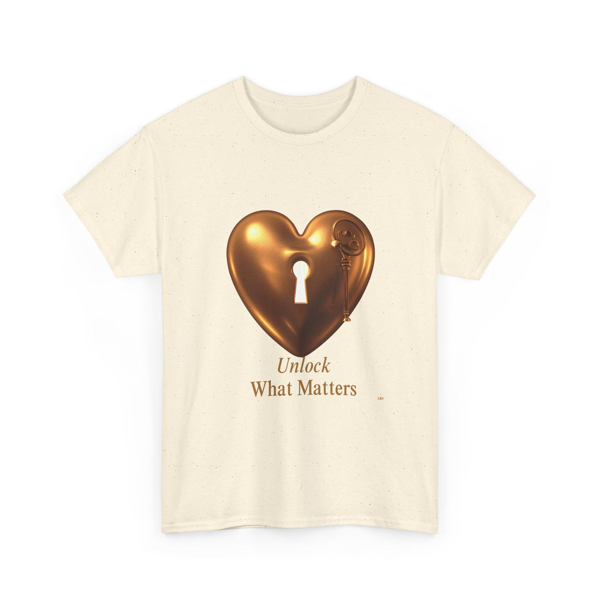 Heart Key T-Shirt — "Unlock What Matters" Inspirational Tee