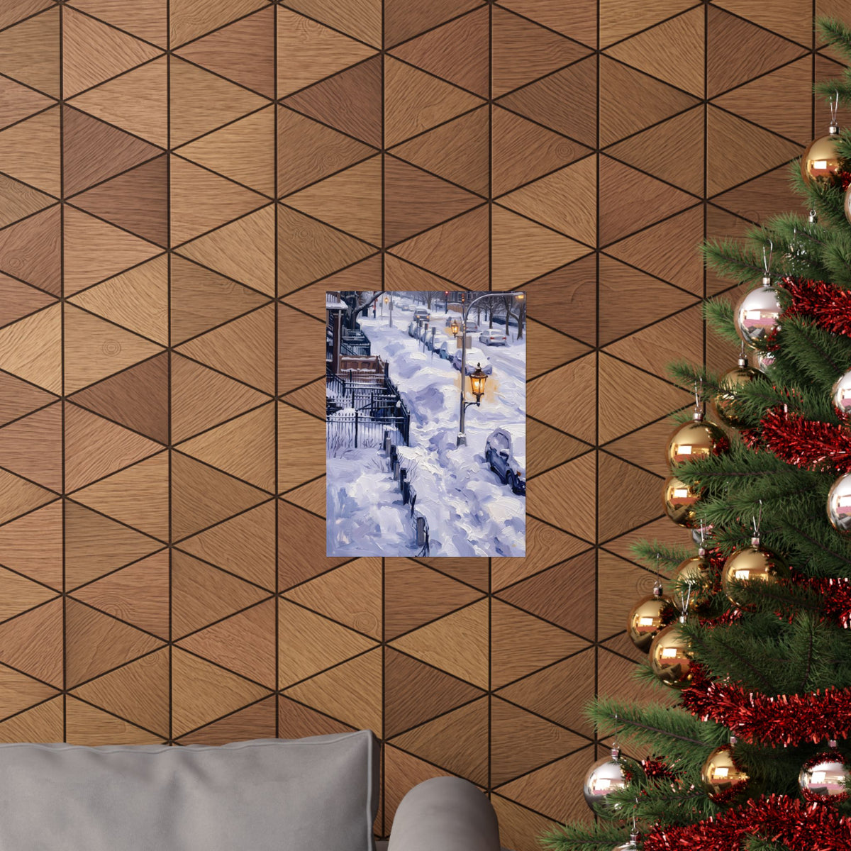 Winter Passage – Snowy Street Wall Art Poster