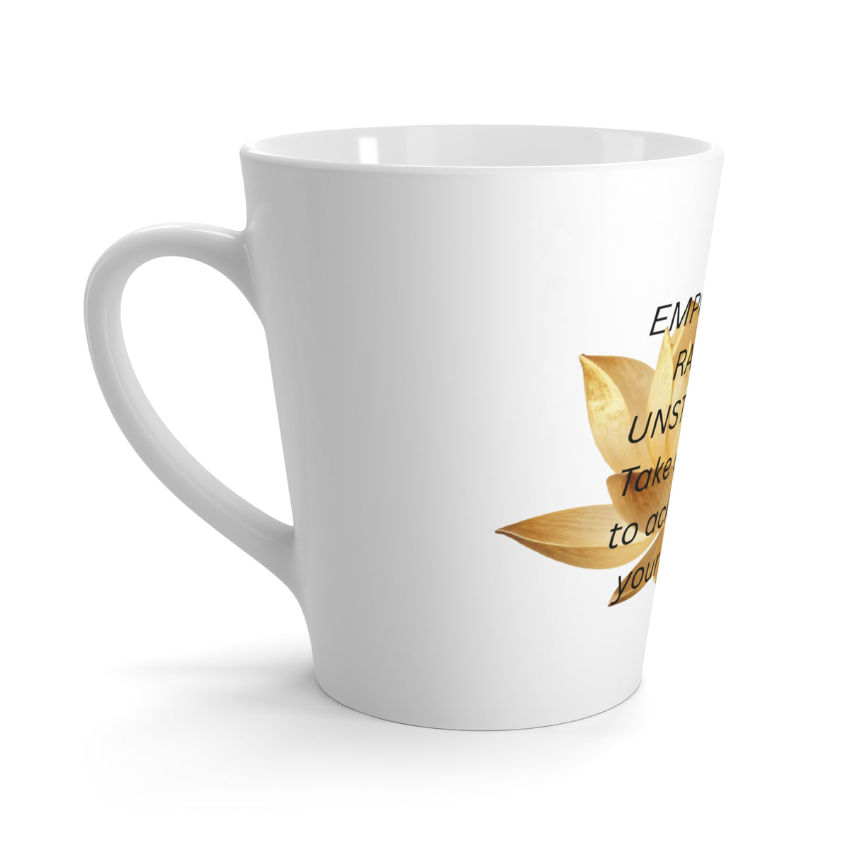 Golden Lotus Inspiration – 12 oz Latte Mug