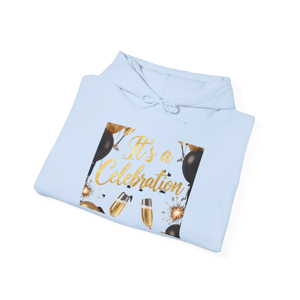 Celebration Hoodie – "It's a Celebration" Champagne & Balloon Party Sweatshirt