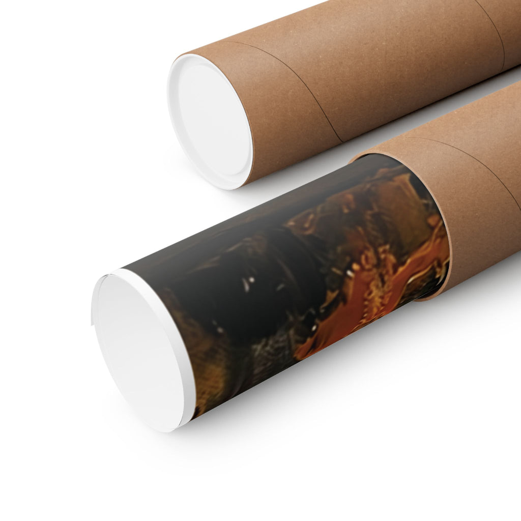 Amber Stillness – Dried Floral Wall Art Poster