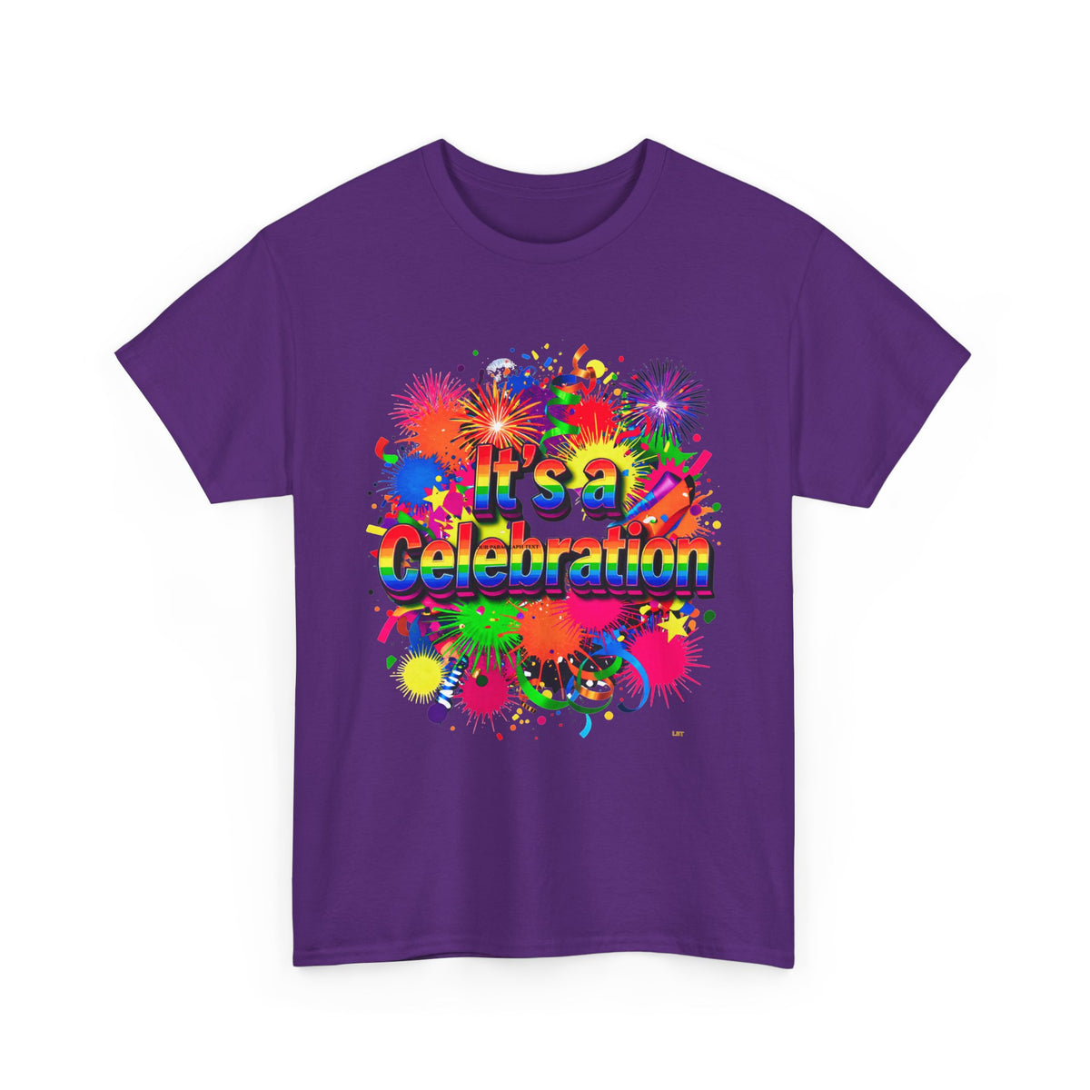 Celebration Paint Splash T-Shirt — "It's a Celebration" Colorful Party Tee