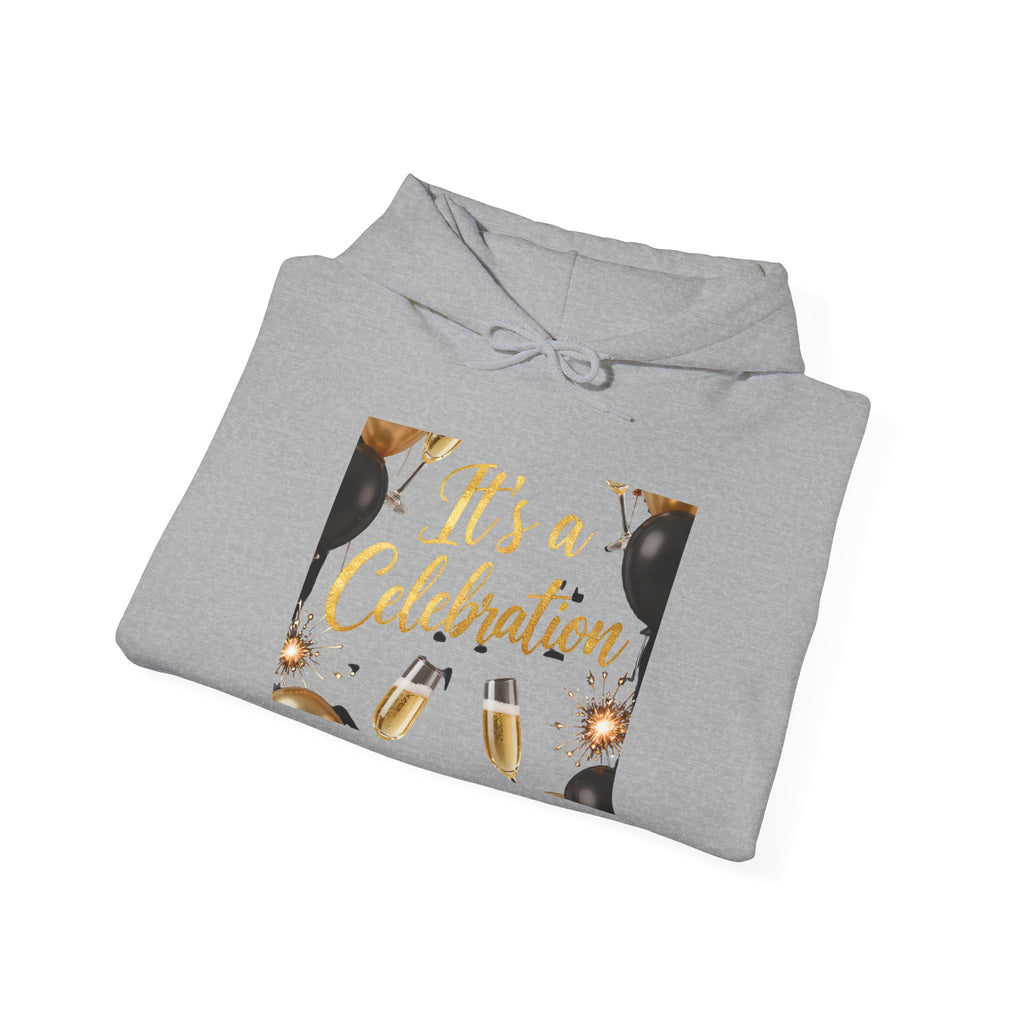 Celebration Hoodie – "It's a Celebration" Champagne & Balloon Party Sweatshirt