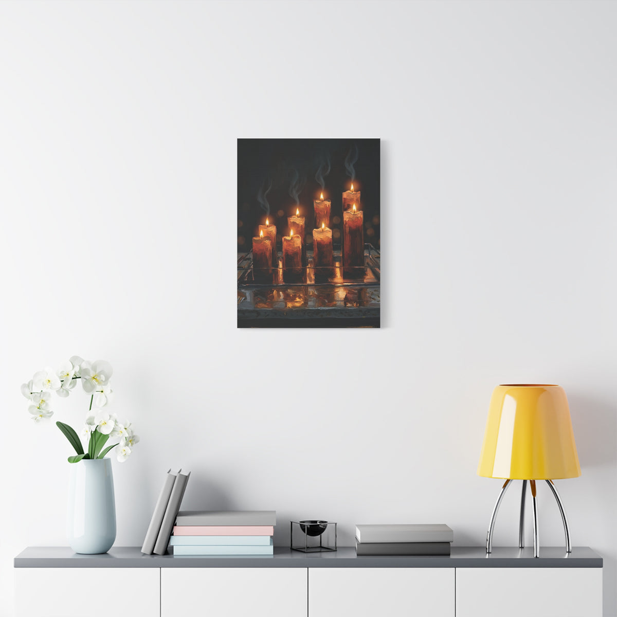 Candlelit Serenity Canvas Wall Art