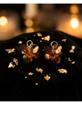 Brown flower Resin earrings