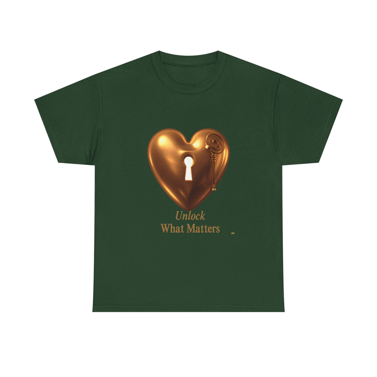 Heart Key T-Shirt — "Unlock What Matters" Inspirational Tee